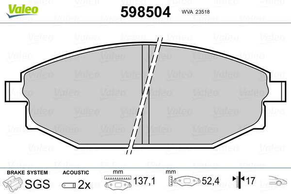 Remblokset Valeo 598504