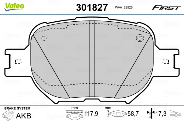 Remblokset Valeo 301827