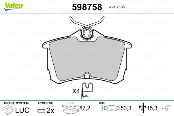 Remblokset Valeo 598758