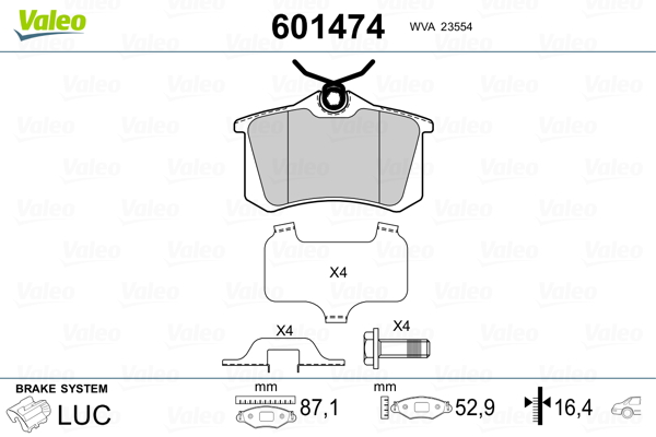 Remblokset Valeo 601474