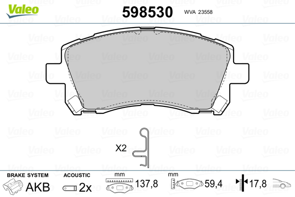 Remblokset Valeo 598530