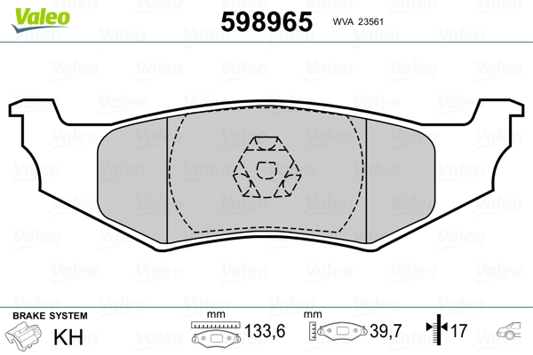 Remblokset Valeo 598965