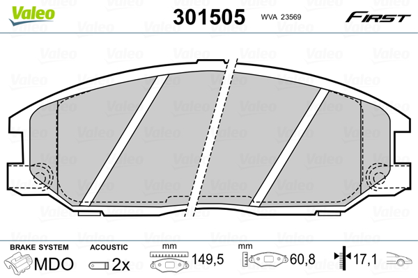 Remblokset Valeo 301505