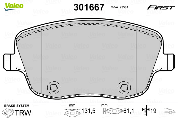 Remblokset Valeo 301667