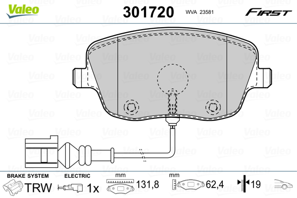 Remblokset Valeo 301720