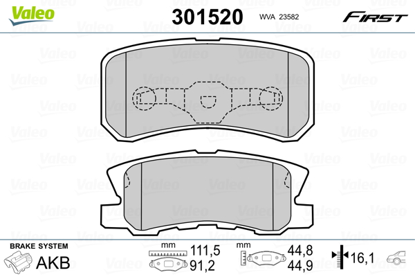 Remblokset Valeo 301520