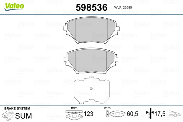 Remblokset Valeo 598536