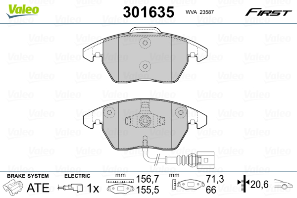 Remblokset Valeo 301635