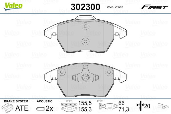 Remblokset Valeo 302300