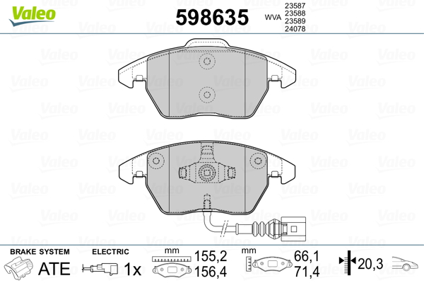 Remblokset Valeo 598635