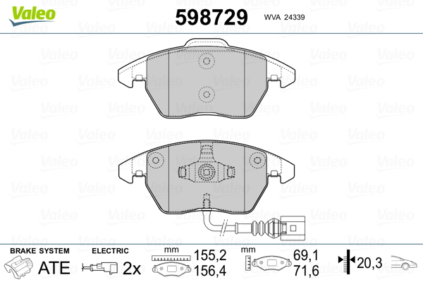 Remblokset Valeo 598729