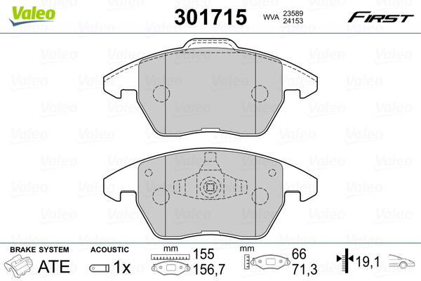 Remblokset Valeo 301715