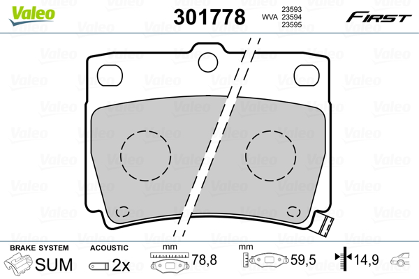 Remblokset Valeo 301778