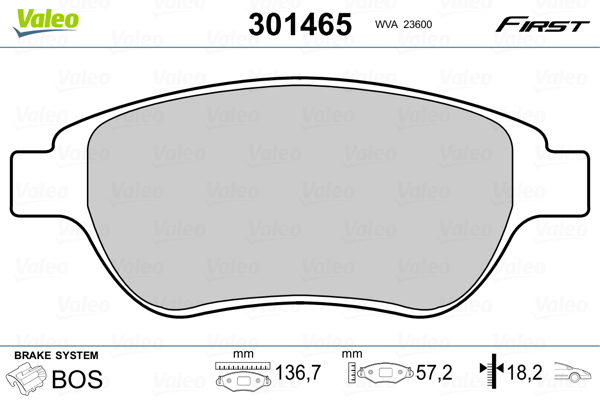 Remblokset Valeo 301465