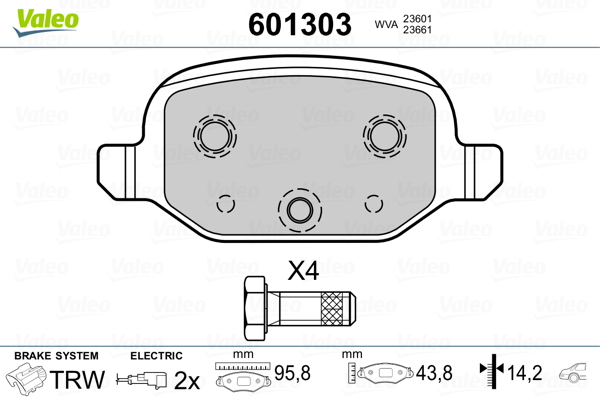 Remblokset Valeo 601303