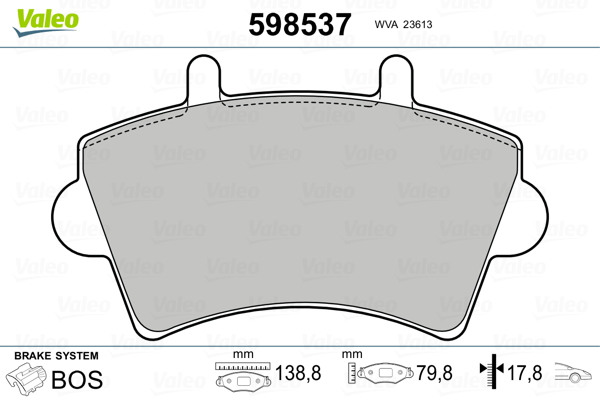 Remblokset Valeo 598537