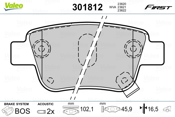 Remblokset Valeo 301812