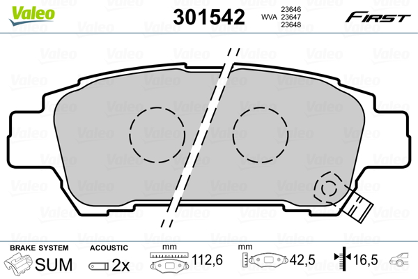 Remblokset Valeo 301542