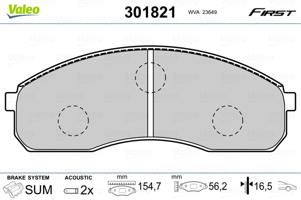 Remblokset Valeo 301821