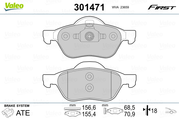 Remblokset Valeo 301471