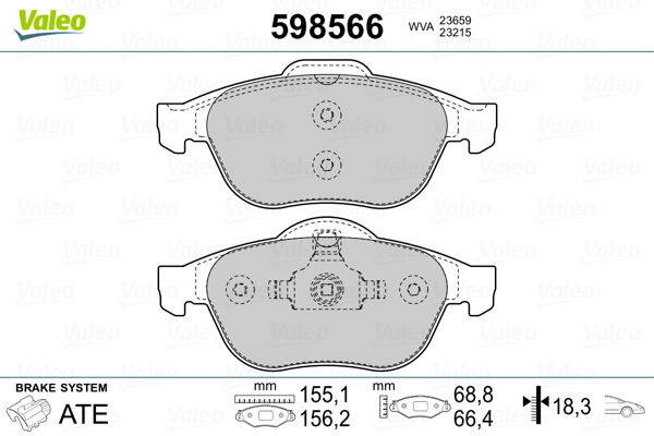 Remblokset Valeo 598566