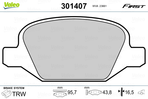 Remblokset Valeo 301407