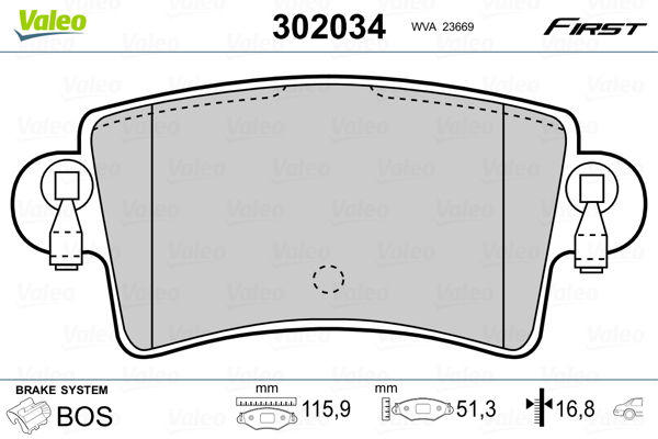 Remblokset Valeo 302034
