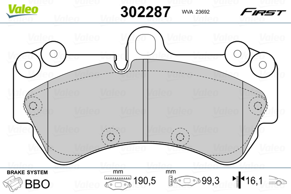 Remblokset Valeo 302287