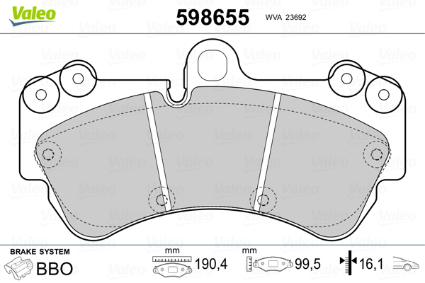 Remblokset Valeo 598655