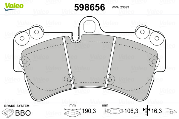 Remblokset Valeo 598656