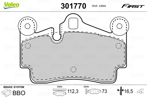 Remblokset Valeo 301770