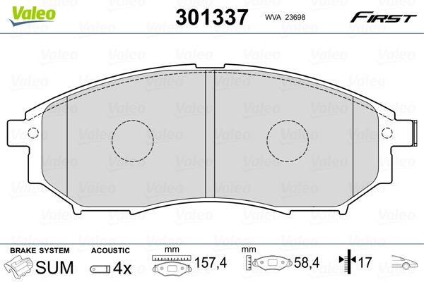 Remblokset Valeo 301337