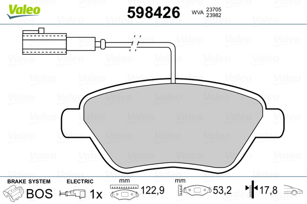 Remblokset Valeo 598426