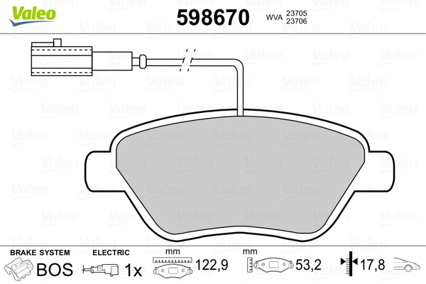 Remblokset Valeo 598670