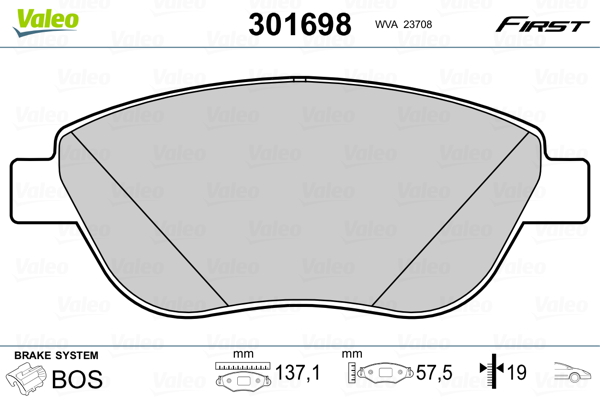 Remblokset Valeo 301698