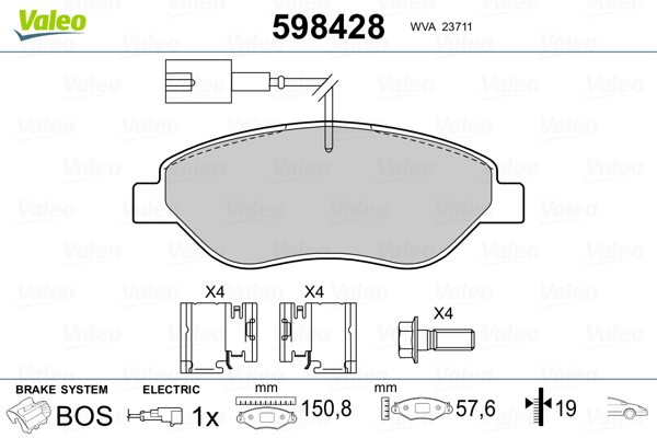 Remblokset Valeo 598428