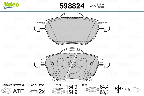 Remblokset Valeo 598824