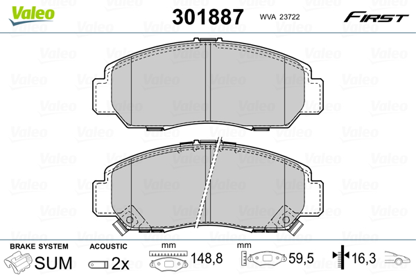 Remblokset Valeo 301887