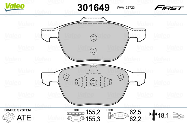 Remblokset Valeo 301649