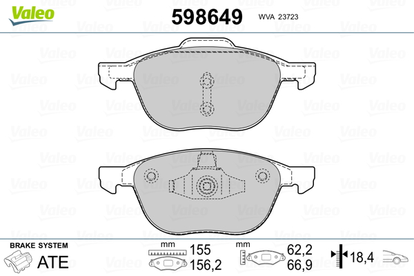 Remblokset Valeo 598649