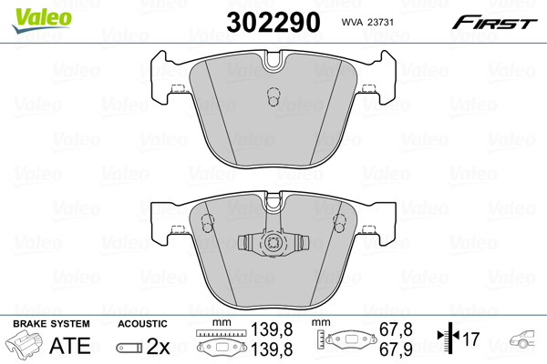 Remblokset Valeo 302290