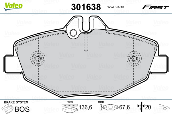 Remblokset Valeo 301638