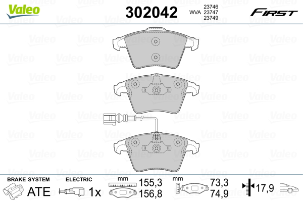 Remblokset Valeo 302042