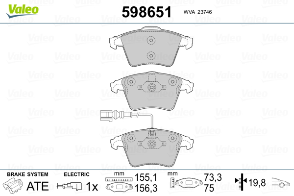 Remblokset Valeo 598651