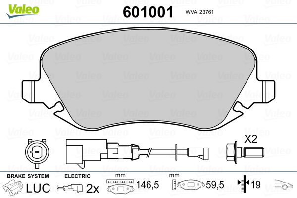 Remblokset Valeo 601001