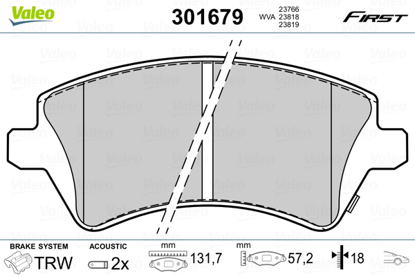 Remblokset Valeo 301679