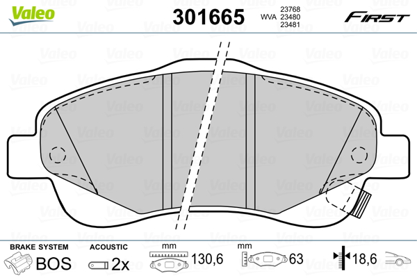 Remblokset Valeo 301665