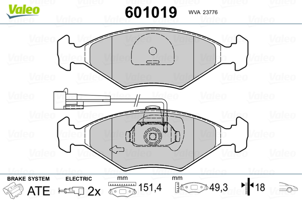 Remblokset Valeo 601019