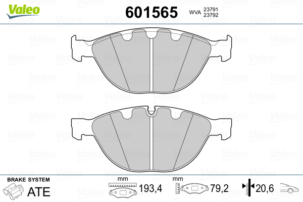 Remblokset Valeo 601565