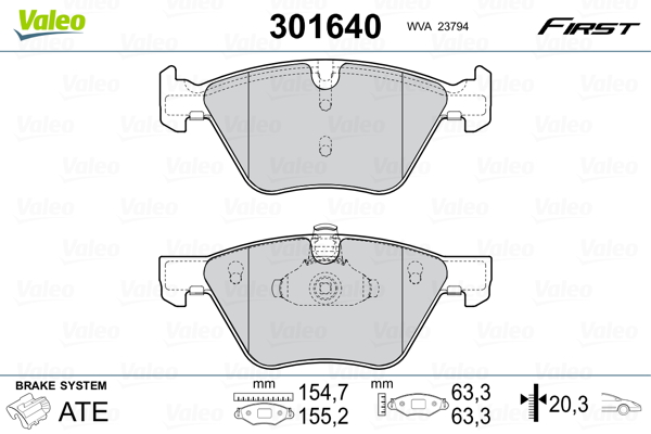 Remblokset Valeo 301640